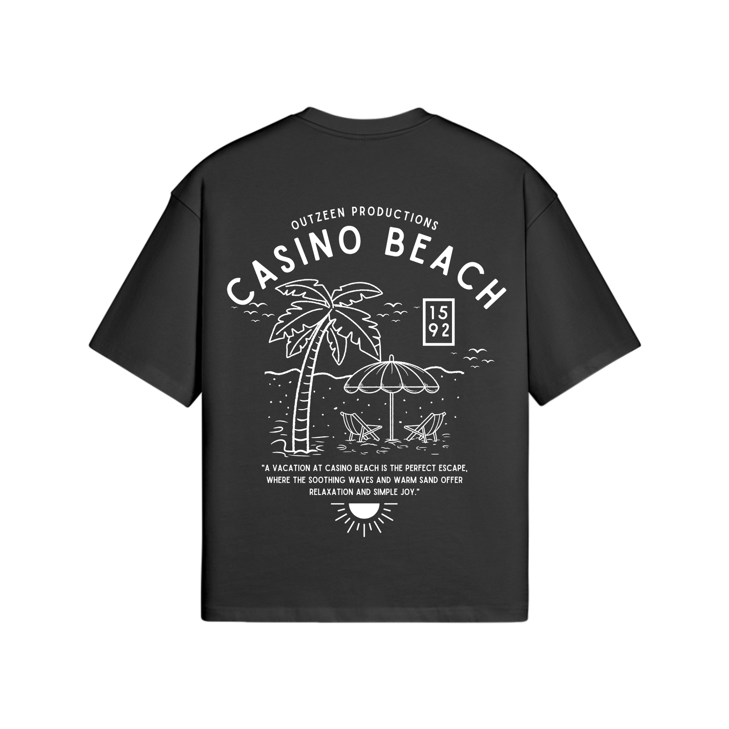 CASINO BEACH TEE IN BLACK