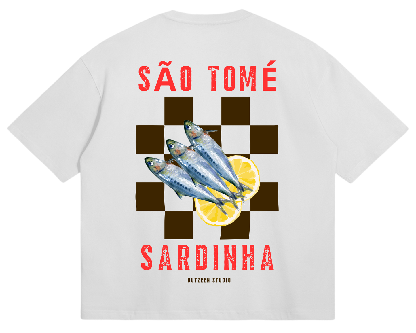 SÃO TOMÉ SARDINHA TEE IN WHITE